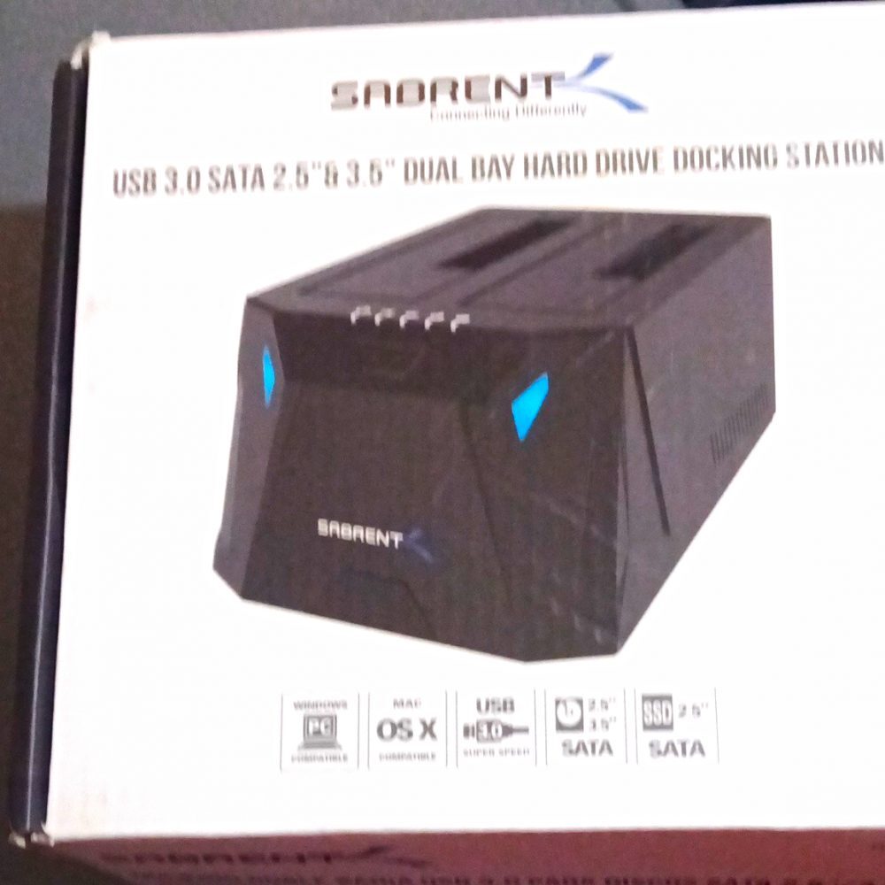 Sabrent DS-UTC1 USB 3.0 SATA Dual Bay 2.5 3.5 HDD SSD Docking Station Tested
